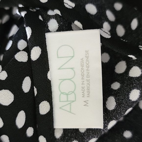 ABOUND WHITE POLKA DRESS/ M - Picture 9 of 9